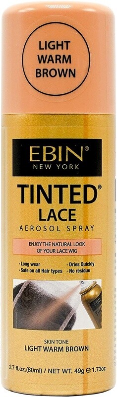 Ebin New York Tinted Lace Aerosol Spray - Light Warm Brown