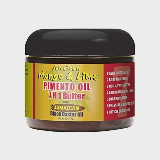 Jamaican Mango &amp; Lime Pure Jamaican Black Castor Oil Pimento Oil 7N1 Butter