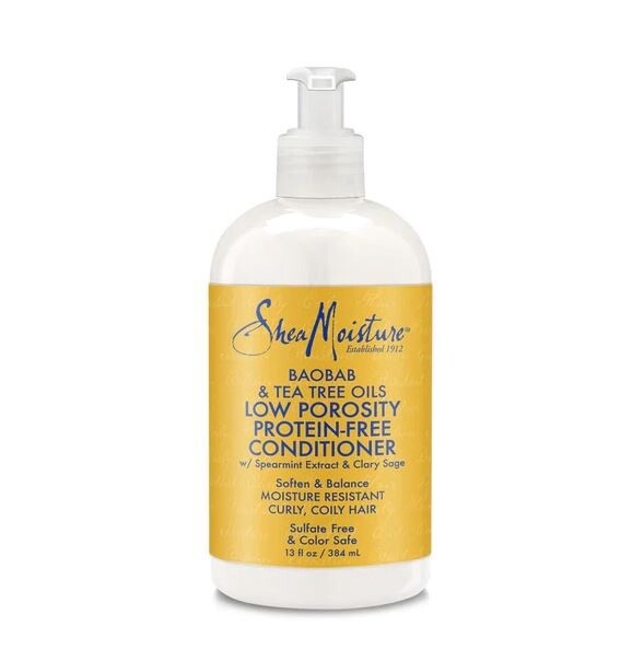 Shea Moisture  Baobab &amp; Tea Tree Oils Low Porosity Protein- Free Conditioner w/ Spearmint Extract &amp; Clary Sage