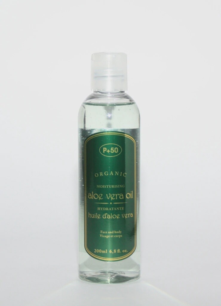 P+50 Organic Moisturising Aloe Vera Oil 200ml