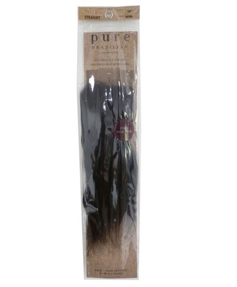 PURE BRAZILIAN BODY WAVE 4X4 CLOSURE NATURAL 14&quot;