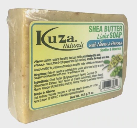 Kuza  Shea Butter Light Soap With Neem &amp; Henna