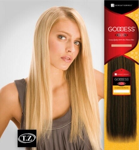 GODDESS 100% REMI HUMAN HAIR SILKY WVG 18&quot;, Colour: 613, Length: 18&quot;