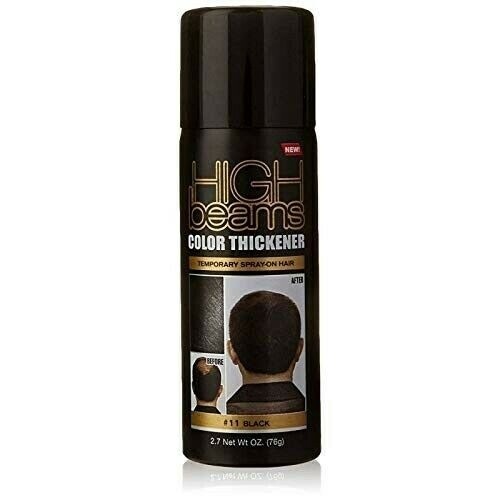High Beams Color Thickener Temporary Spray-On Hair - 11 -Black