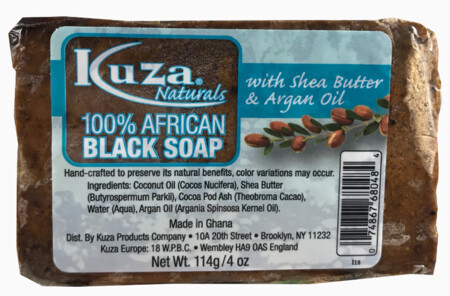 Kuza Naturals 100% African Black Soap With Shea Buttter &amp; Argan Oil