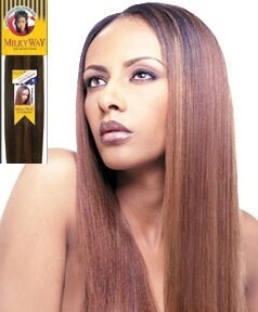 MILKYWAY 100% HUMAN HAIR YAKY WEAVE 16&quot;