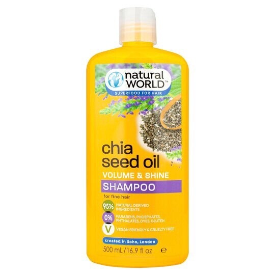 Natural World Chia Seed Oil Volume &amp; Shine Shampoo