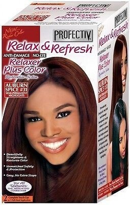 Profectiv Relax &amp; Refresh Relaxer Plus Color Auburn Spice