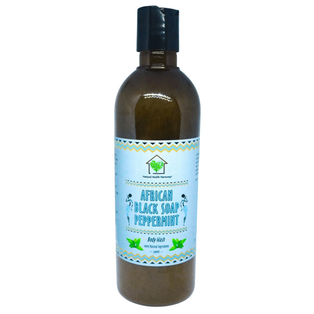 Natural Health Harmony  African Black Soap Peppermint Body Wash