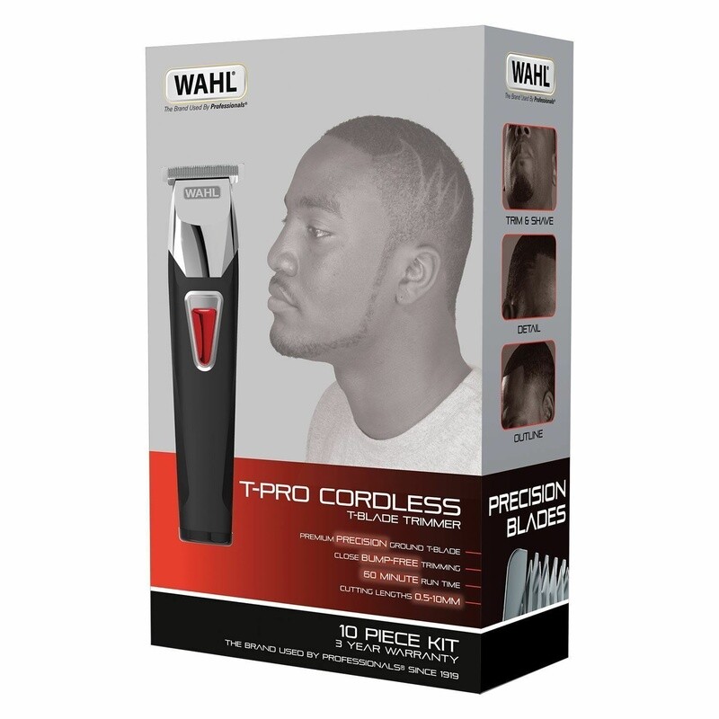 WAHL  T-Pro Cordless T-Blade Trimmer 10 Piece Kit