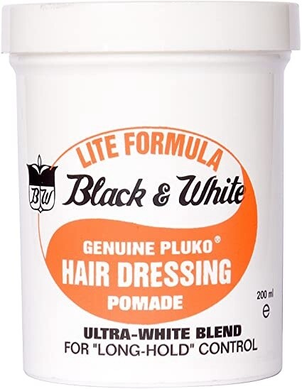 Black & White  Lite Formula - Genuine Pluko Hair Dressing Pomade
