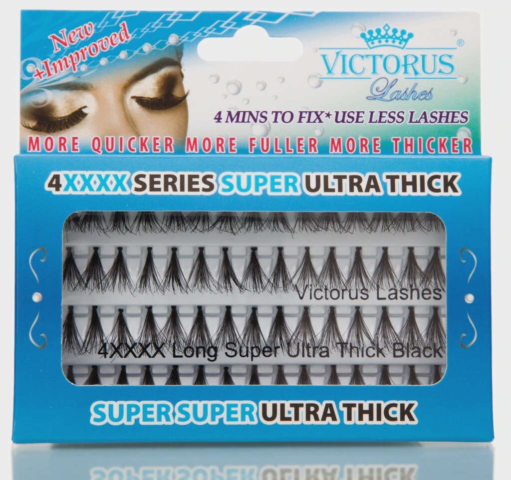 VICTORUS Lashes 4XXXX Long Super Ultra Thick Black
