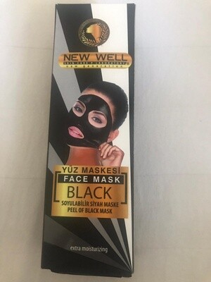 NEW WELL FACE MASK BLACK EXTRA MOISTURIZING NEW WELL FACE MASK BLACK EXTRA MOISTURIZING