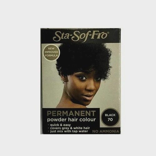 Sta-Sof-Fro Permanent Powder Hair Colour Black 70 8g
