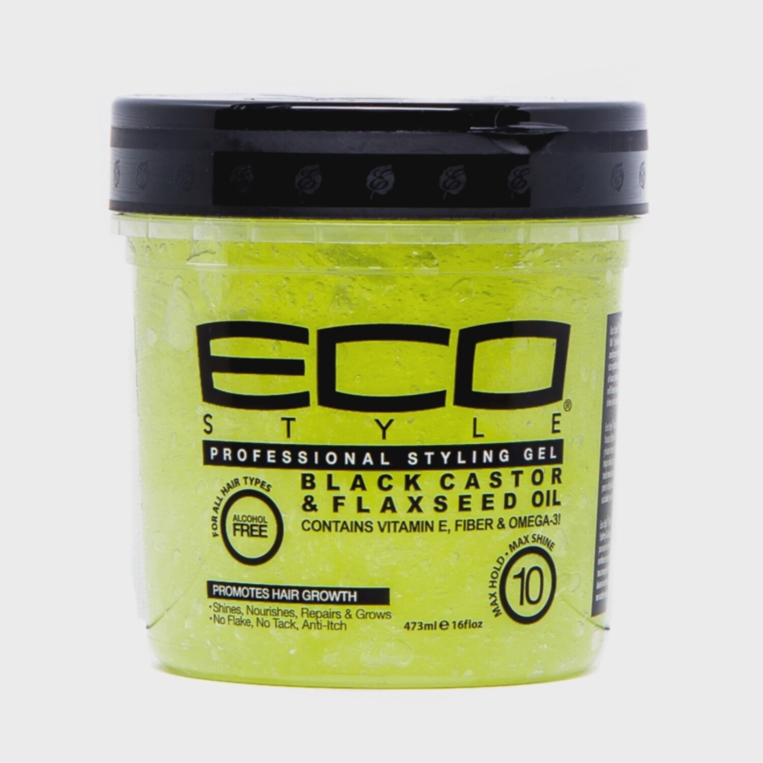Eco Style Professional Styling Gel Black Castor &amp; Flaxseed Oil