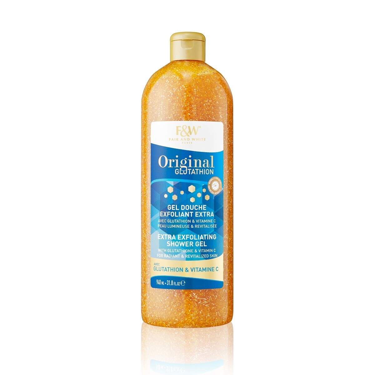 F&amp;W ORIGINAL GLUTATHION GEL DOUCHE EXFOLIATING SHOWER GEL 940ML