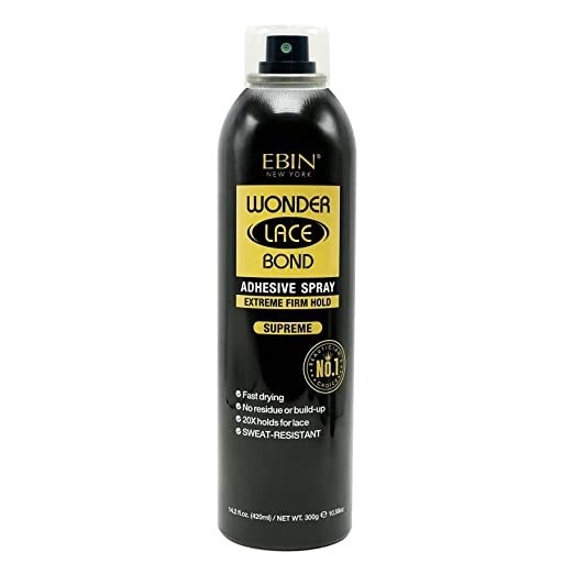 Ebin new york wonder lace bond adhesive spray extreme firm hold supreme 420ML