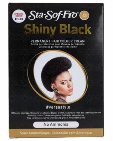 Sta-Sof-Fro Permanent Hair Colour Cream Shiny Black 1app STA-SOF0013