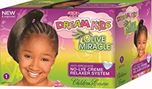 AFRICAN PRIDE DREAM KIDS OLIVE MIRACLE ANTI BREAKAGE NO LYE CREME RELAXER SYSTEM REGULAR