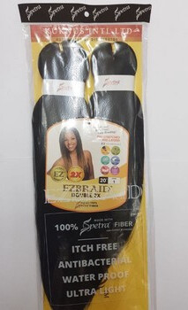 EZ Braid Black Angel 2X Value Pack 600g 20" Pre-Stretched