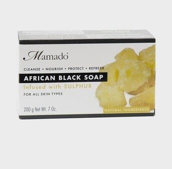 Mamado African Black Soap Infused with Sulphur