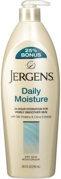 Jergens 25% More Free Daily Moisture with Silk Proteins &amp; Citrus Extracts Dry Skin Moisturizer