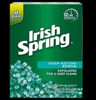 Irish Spring  Deep Action Scrub 8 Bars