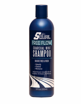 Luster&#39;s s curl free flow charcoal mint shampoo 12oz
