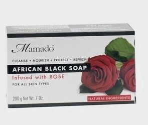Mamado African Black Soap Infused with Rose