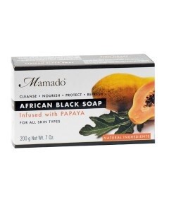 Mamado African Black Soap Infused with Papaya