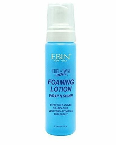 EBIN NEW YORK CURL &amp; TWIST FOAMING LOTION WRAP N SHINE