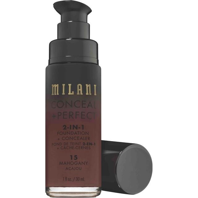 MILANI 2-IN-1 FOUNDATION + CONCEALER / 15 - MAHOGANY
