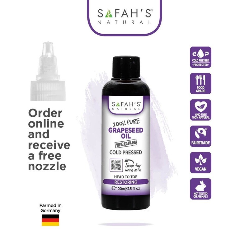 SAFAH&#39;S NATURAL 100% PURE GRAPSEED OIL