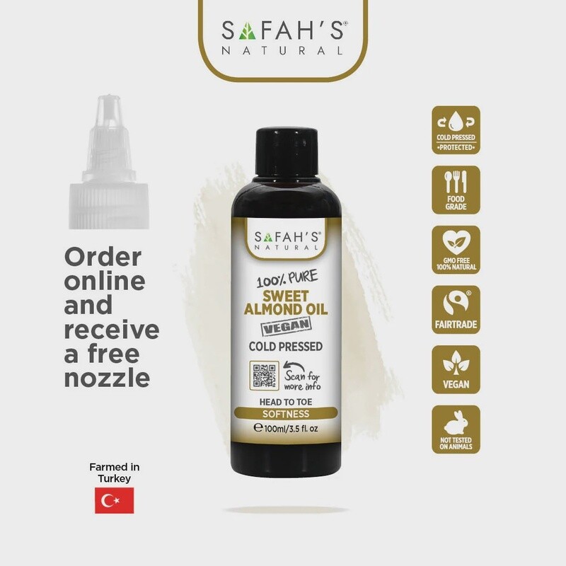 SAFAH&#39;S NATURAL 100% PURE SWEET ALMOND OIL