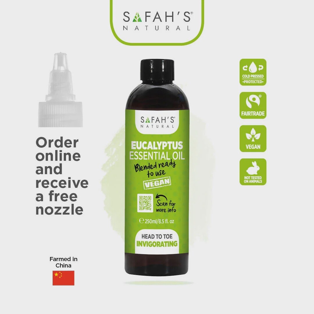 SAFAH&#39;S NATURAL EUCALYPTUS ESSENTIAL OIL BLENDED READY TO USE