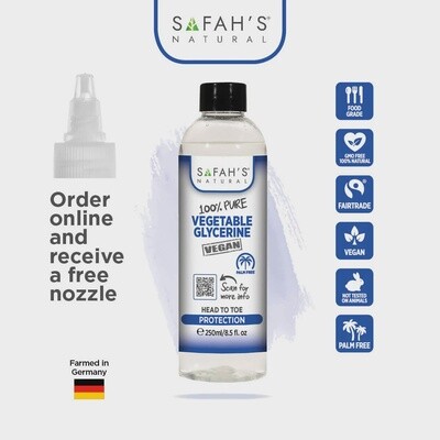 SAFAH&#39;S NATURAL 100% PURE VEGETABLE GLYCERINE