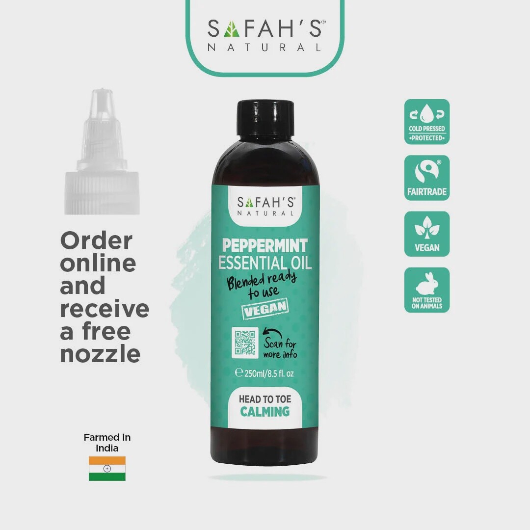 SAFAH'S NATURAL PEPPERMINT ESSENTIAL OIL BLENDED