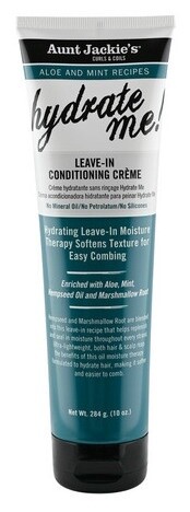 AUNT JACKIE&#39;S ALOE AND MINT RECIPES LEAVE IN CONDITIONING CREAM HYDRATE ME