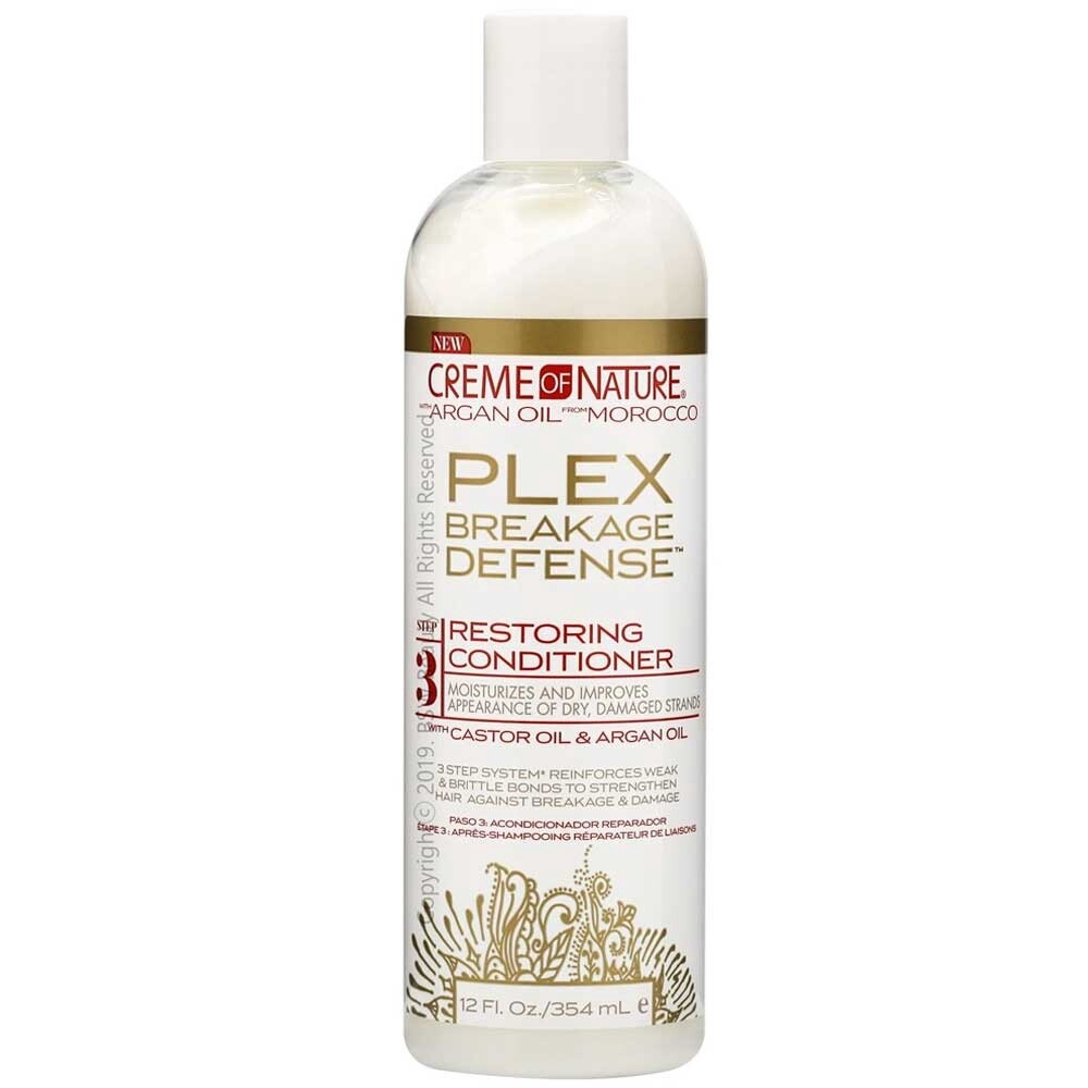cream of nature with argan oil from morocco plex breakage defense step 3 restoring conditioner/ 12fl.oz / 354ml