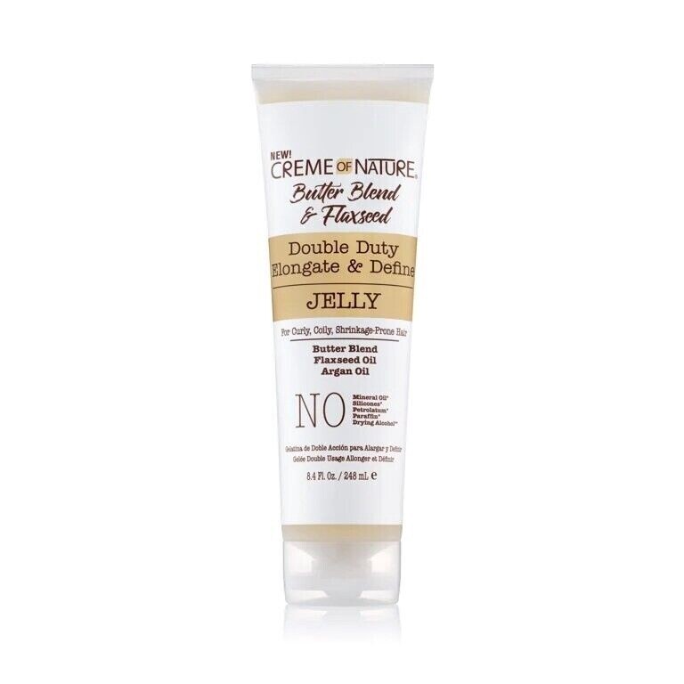 CREME OF NATURE BUTTER BLEND &amp; FLAXSEED DOUBLE DUTY ELONGATE &amp; DEFINE JELLY