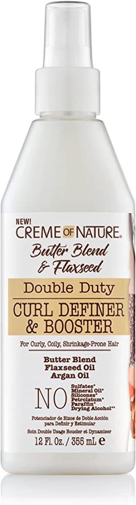 CREME OF NATURE BUTTER BLEND &amp; FLAXSEED 355ML DOUBLE DUTY CURL DEFINER &amp; BOOSTER