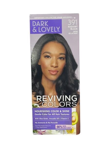DARK &amp; LOVELY REVIVING COLORS NOURISHING COLOR &amp; SHINE 391 RADIANT BLACK