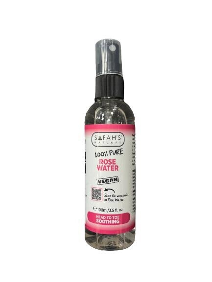 SAFAH&#39;S NATURAL PURE ROSE WATER VEGAN 100ML