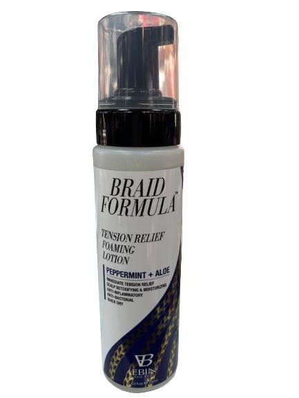 EBIN NEW YORK BRAID FORMULA TENSION RELIEF FOAMING LOTION PEPPERMENT +ALOE / 8.5FL.OZ/ 250ML