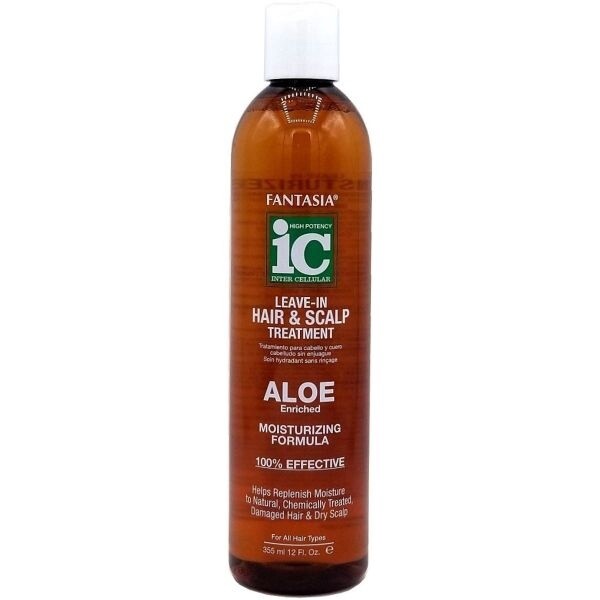 FANTASIA IC LEAVE IN HAIR &amp; SCALP TREATMENT ALOE ENRICHED  MOISTURIZING FORMULA / 355ML / 12FL.OZ