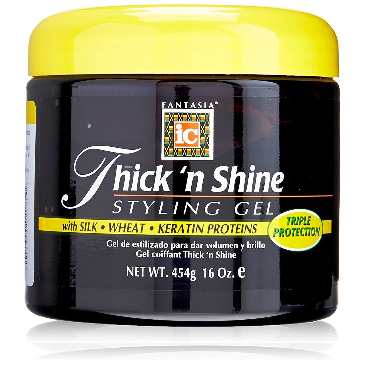 FANTASIA IC THICK N SHINE STYLING GEL WITH SILK, WHEAT, KERATIN PROTEIN / 454G / 16FL.OZ