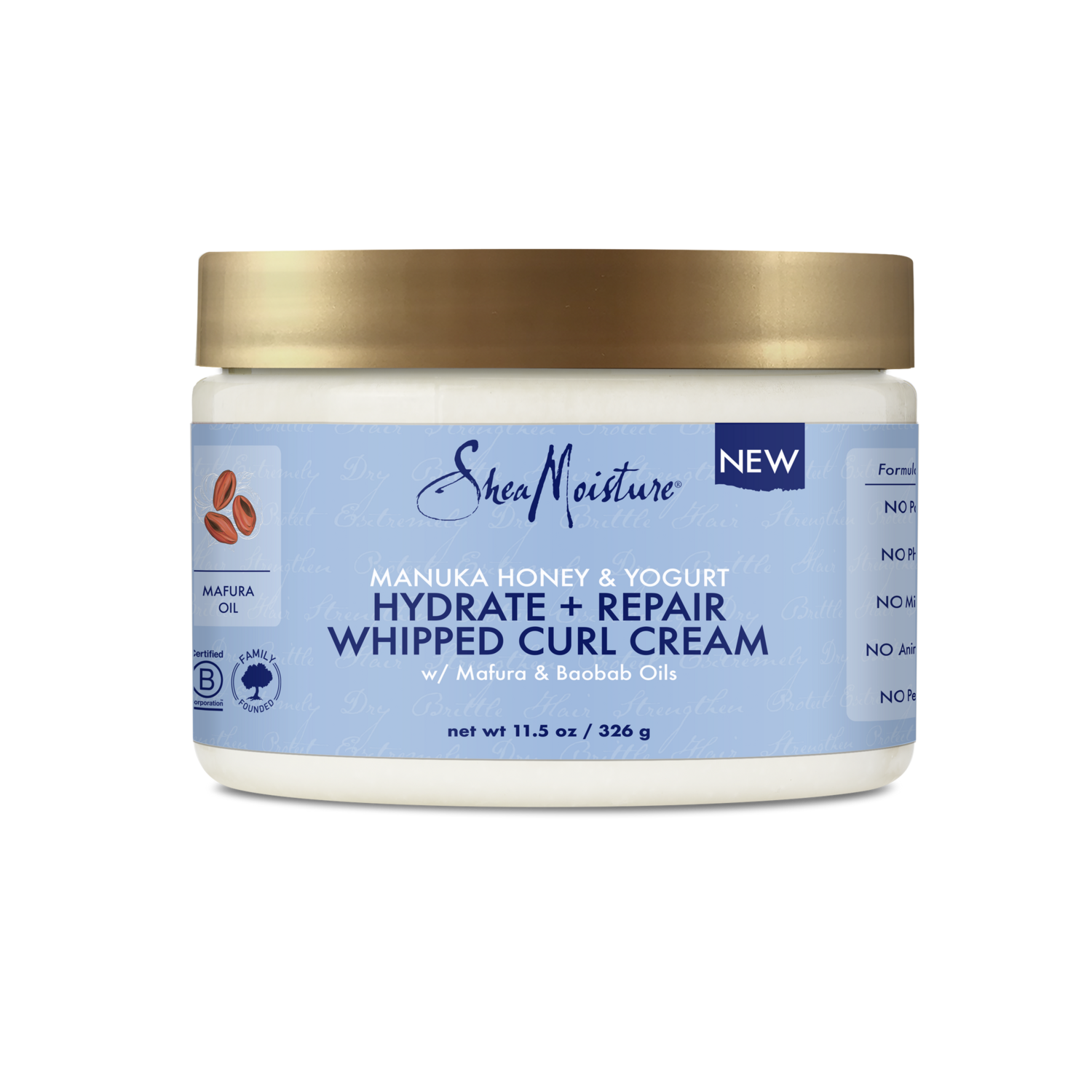 SHEA MOISTURE MANUKA HONEY &amp;YOGURT HYDRATE + REPAIR WHIPPED CURL CREAM / 11.5 FL.OZ / 326G