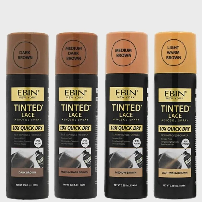 EBIN NEW YORK TINTED LACE AEROSAL SPRAY 10X QUICK DRY  / 3.38FL.OZ / 100ML