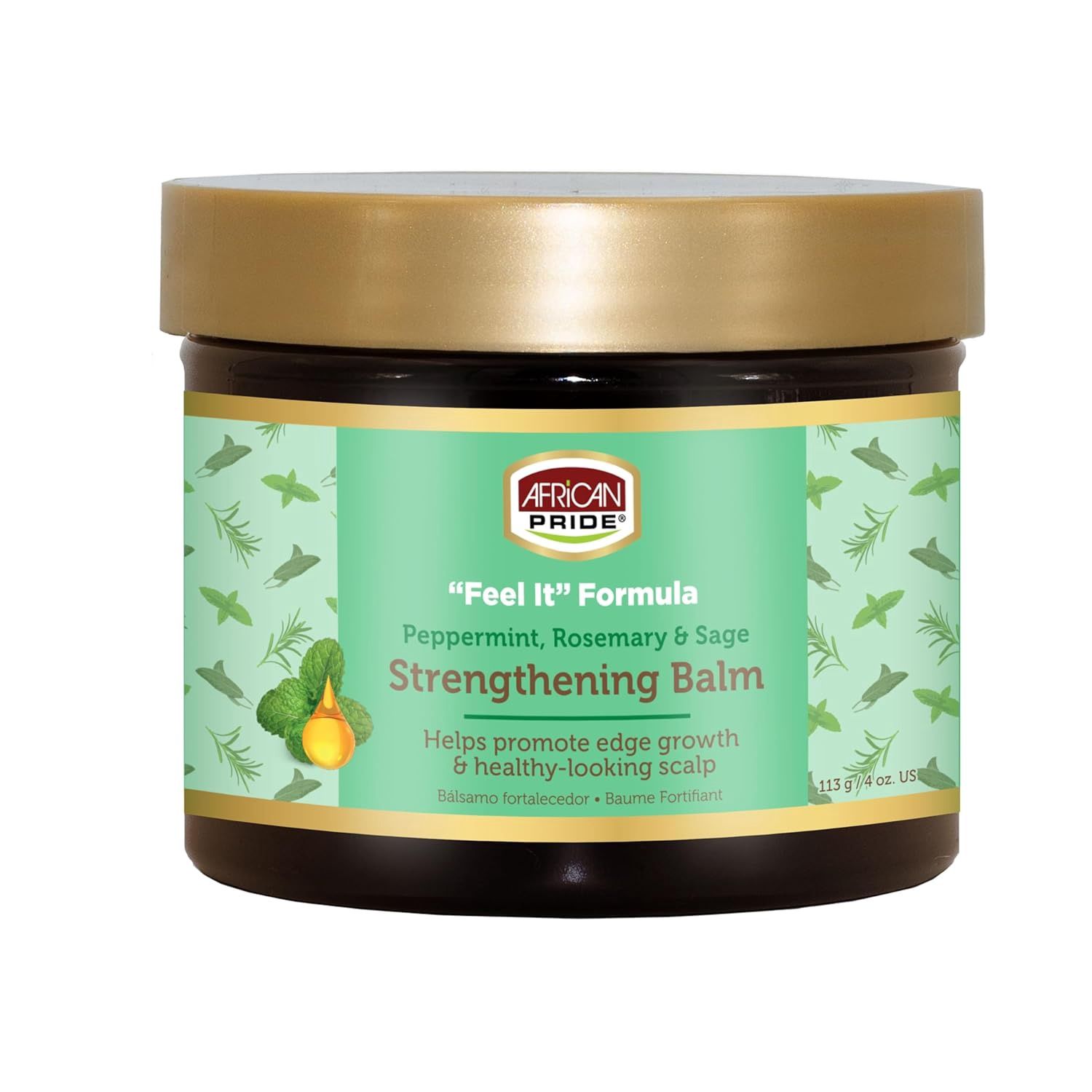 AFRICAN PRIDE PEPPERMINT ROSEMARY AND SAGE STRENGTHENING BALM