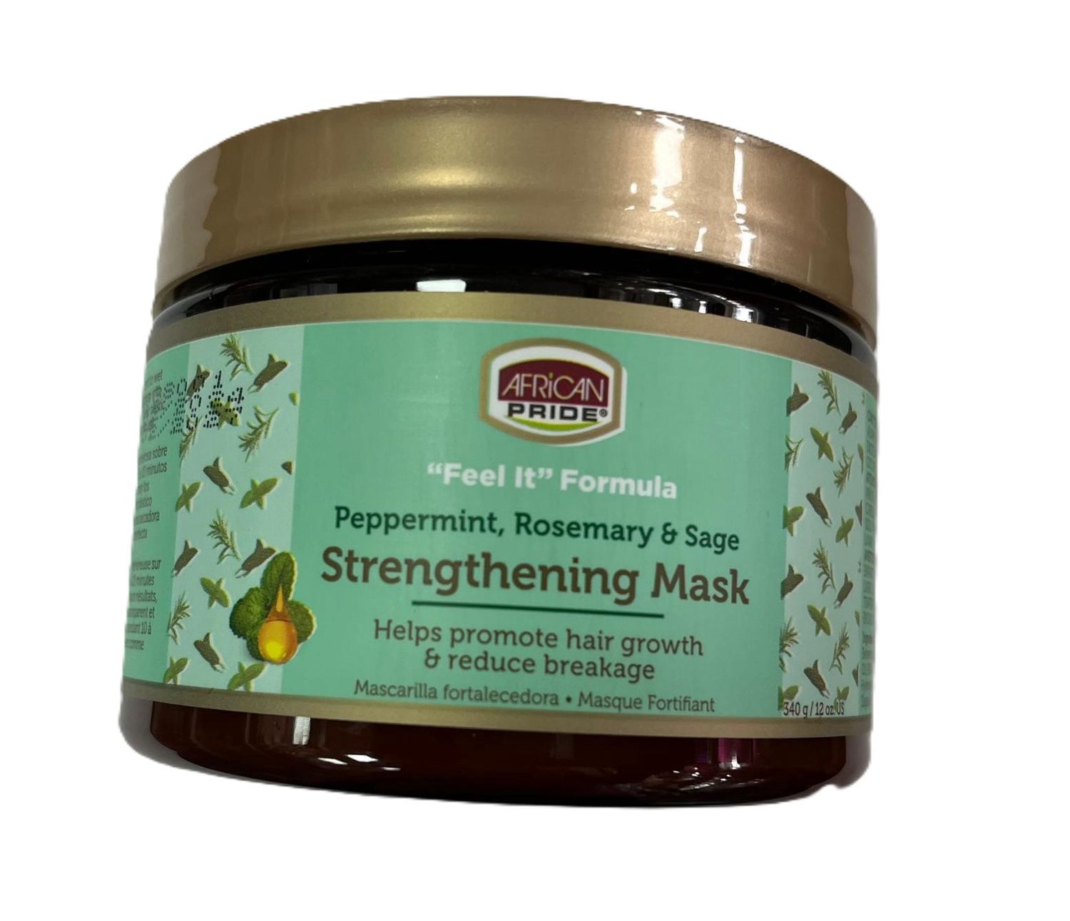 AFRICAN PRIDE FEEL IT FOMULA PEPPERMINT ROSEMARY &amp;SAGE STRENTHENING MASK